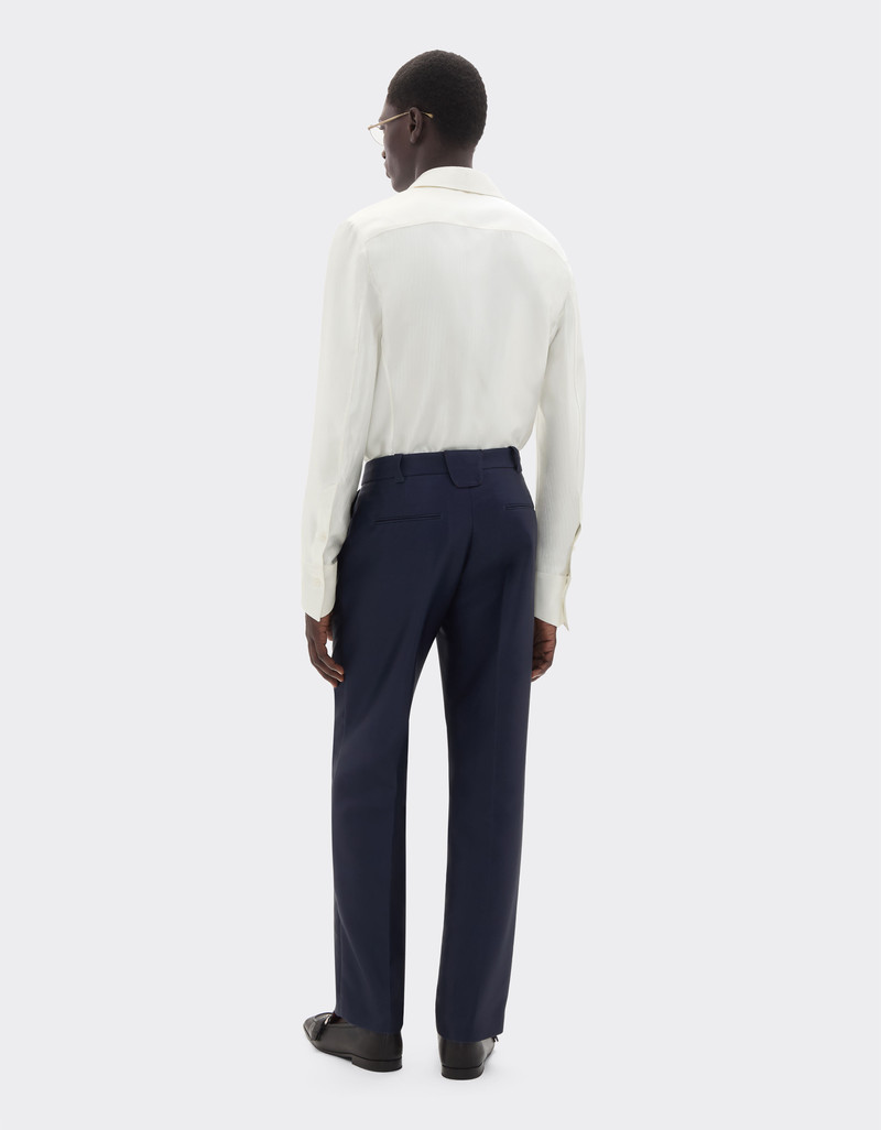 Satin shirt with micro-stripe pattern 4