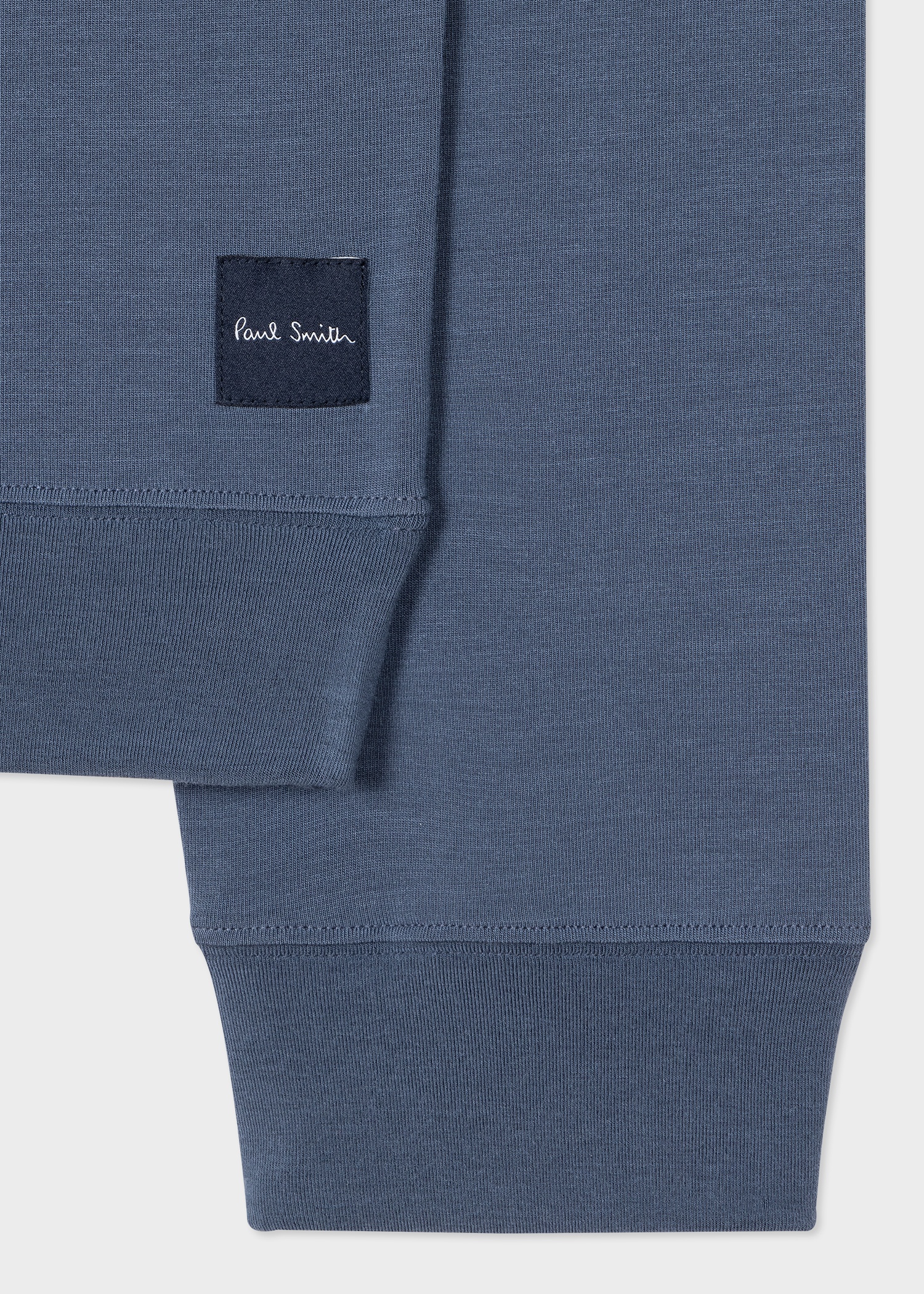 Washed Blue Modal-Blend Long-Sleeve Lounge Top - 2