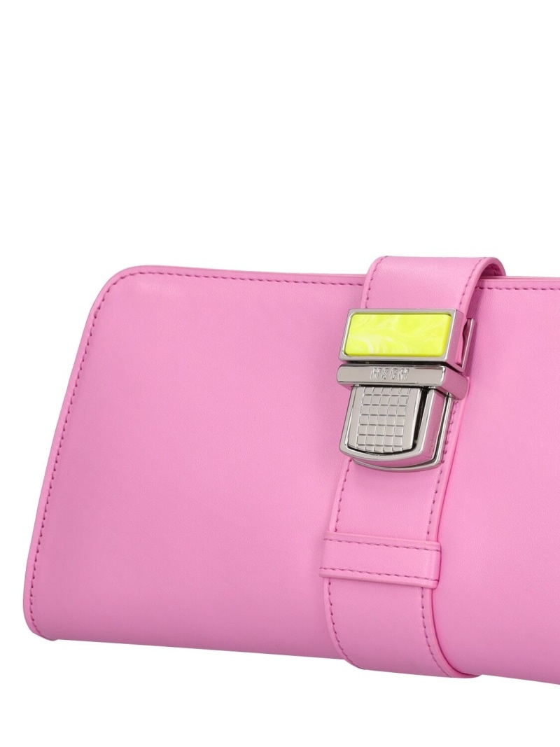 Clic elongated faux leather clutch - 4