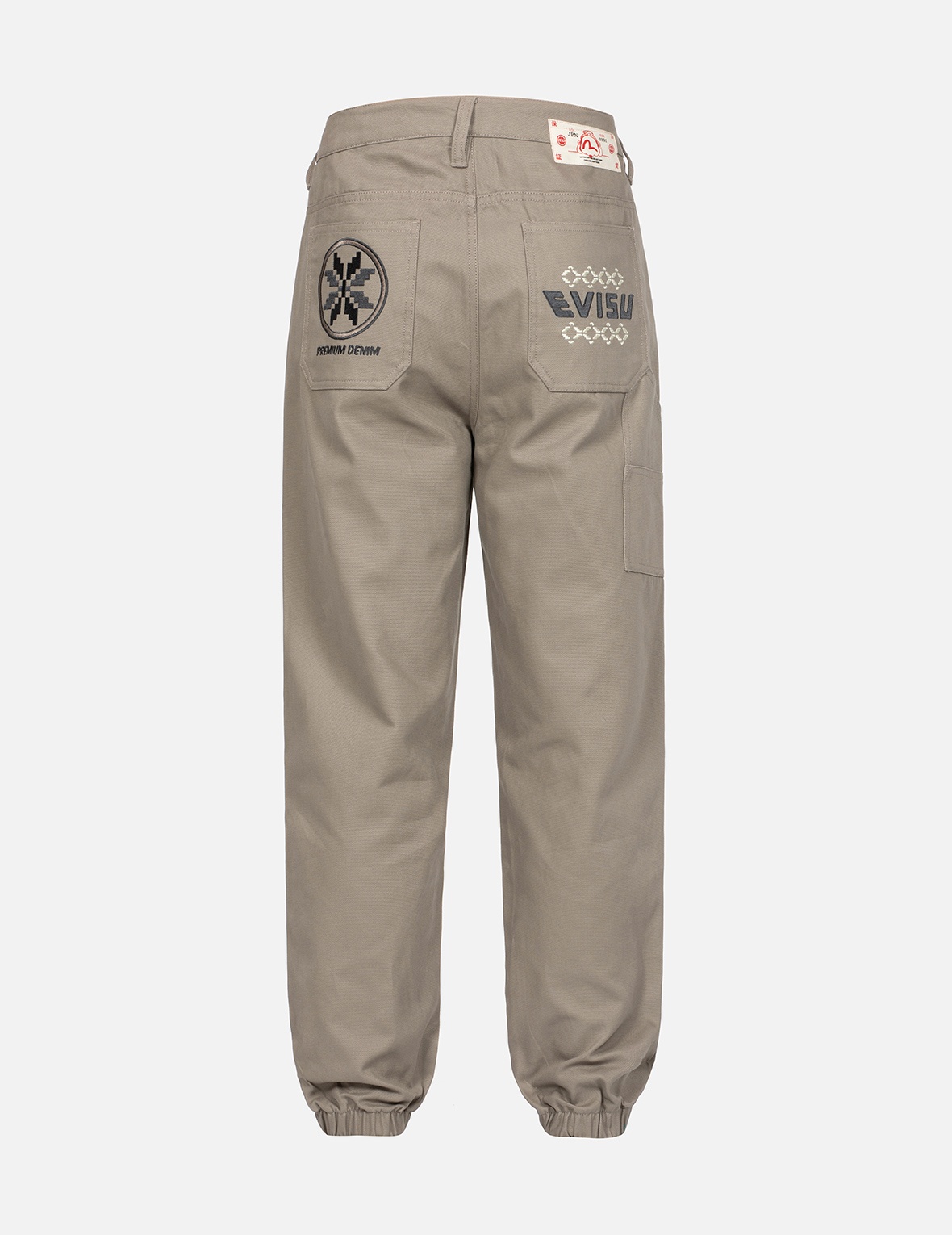 KAMON AND LOGO EMBROIDERY WOVEN JOGGER PANTS - 2