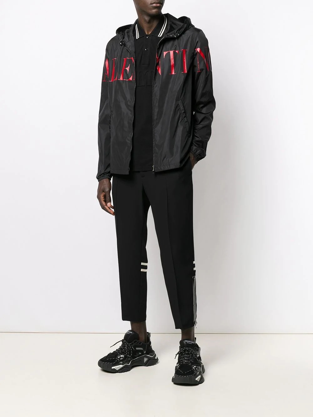 lightweight logo print jacket  - 2