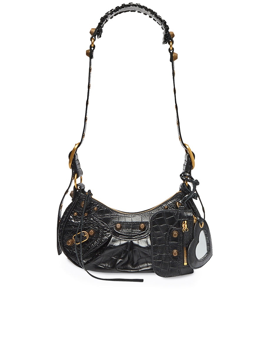 Le Cagole XS Shoulder Bag Crocodile Embossed - 5