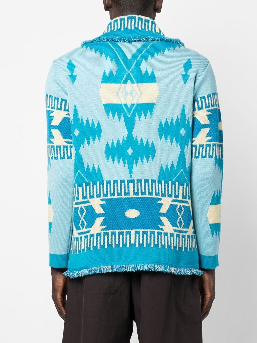 cotton-linen jacquard cardigan - 4