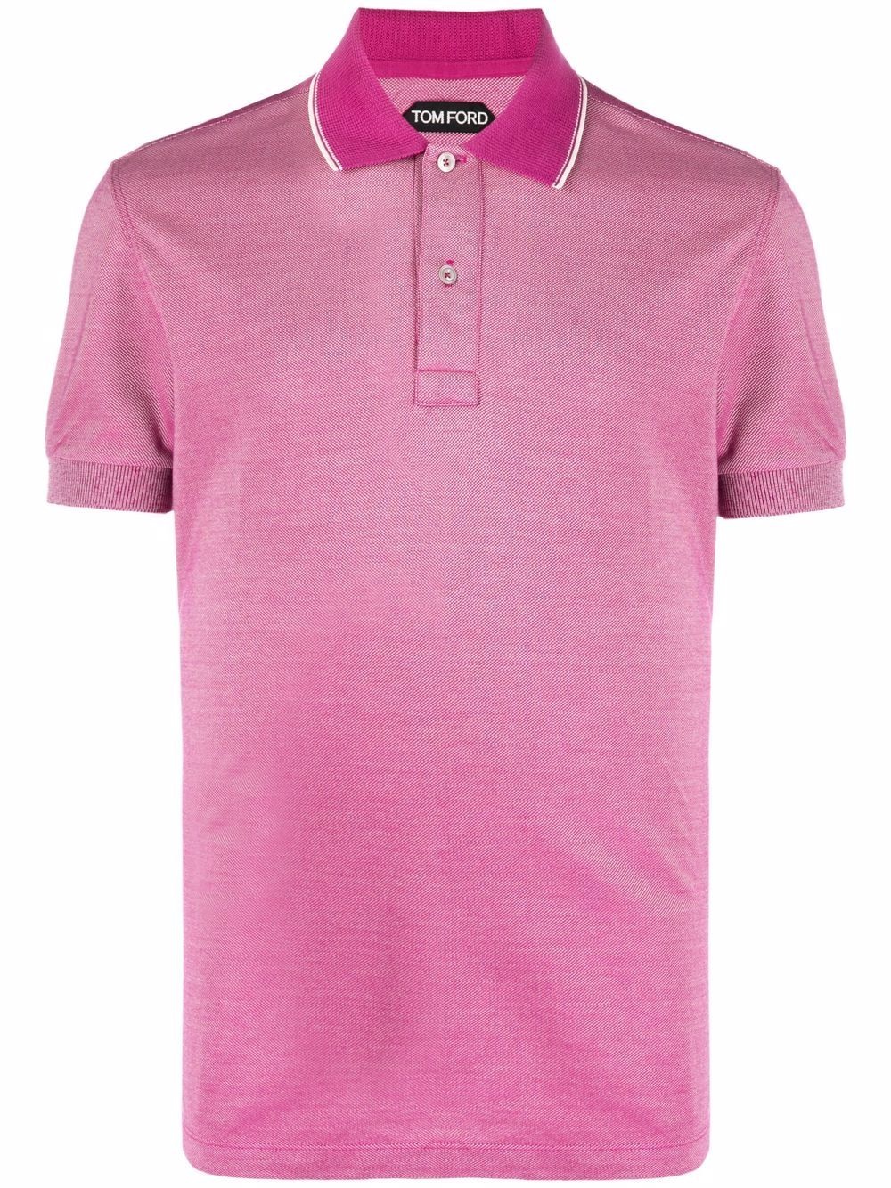 two-tone short-sleeve polo shirt - 1