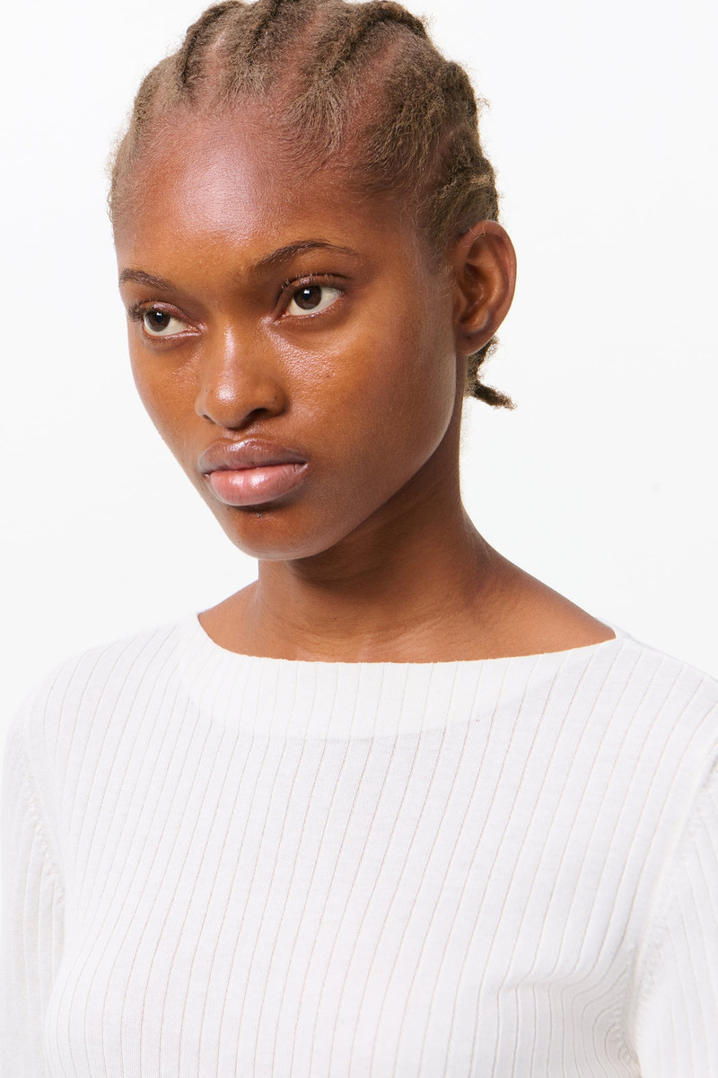 Strict Knit Ivory Cotton Crepe 4