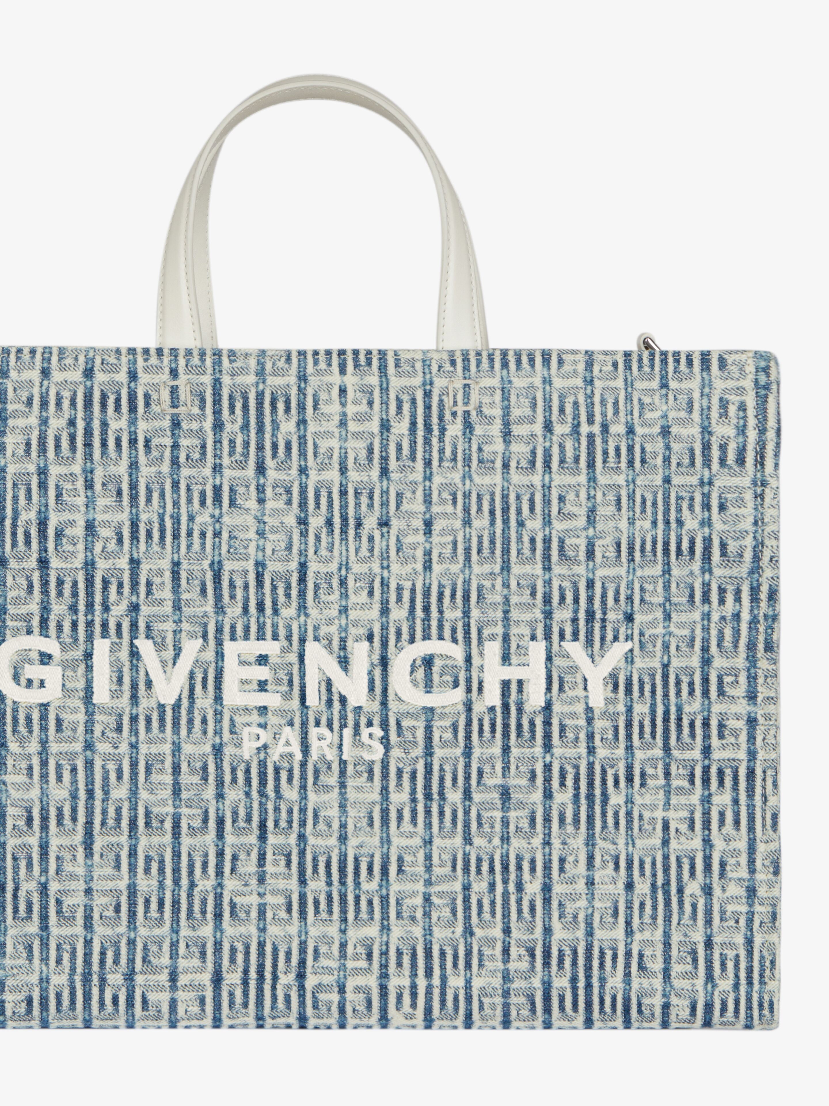 MEDIUM G TOTE SHOPPING BAG IN 4G BLEACHED DENIM - 8