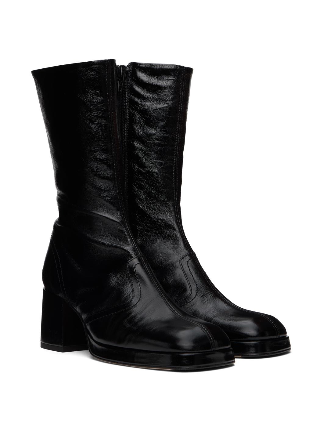 Black Cass Crinkle Boots - 4