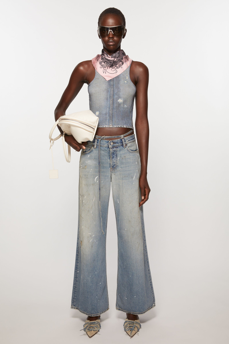 Acne Studios Silk print scarf - Pink outlook