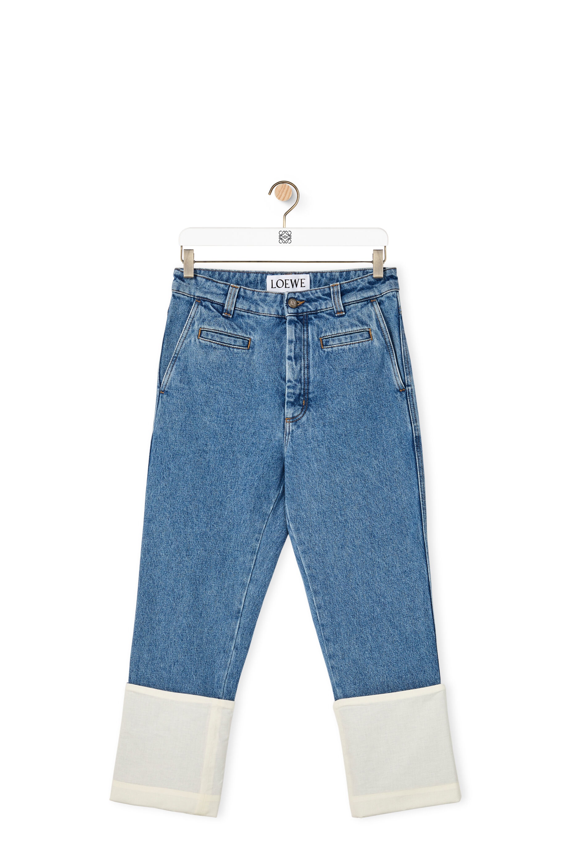 Fisherman jeans in stone washed denim - 1