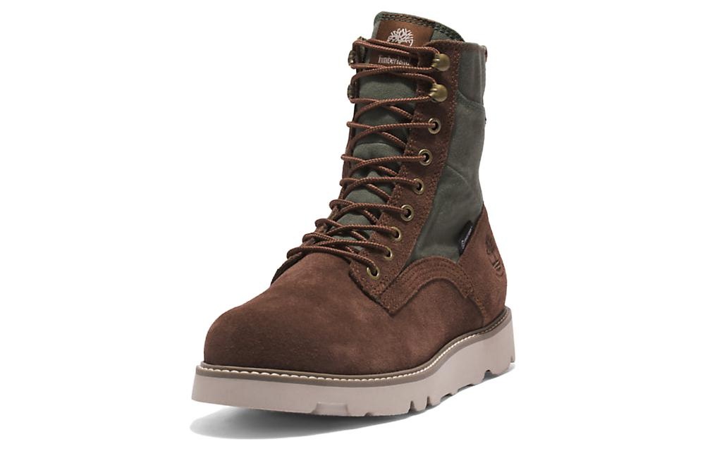 Timberland Vibram Waterproof Leather and Fabric Boots 'Dark Brown Suede' A5M9G931 - 3