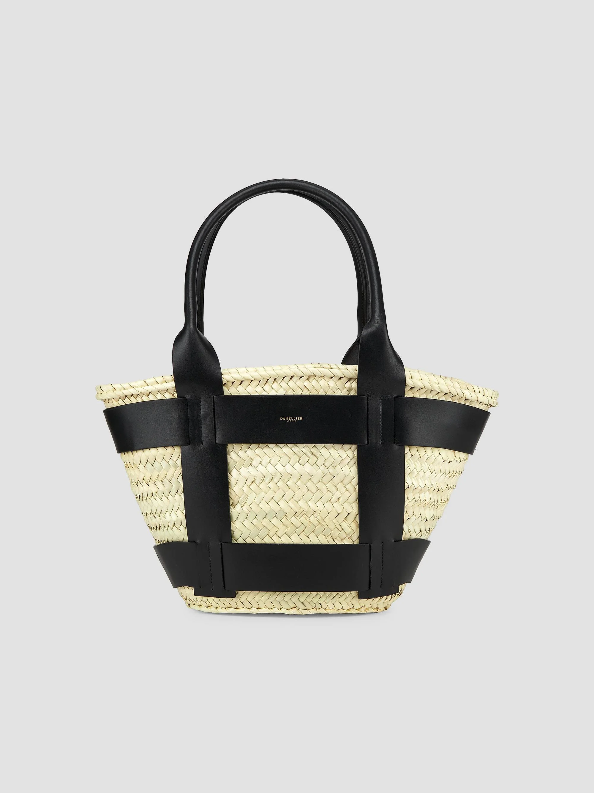 Women's Santorini Raffia Tote Bag - Black - 1