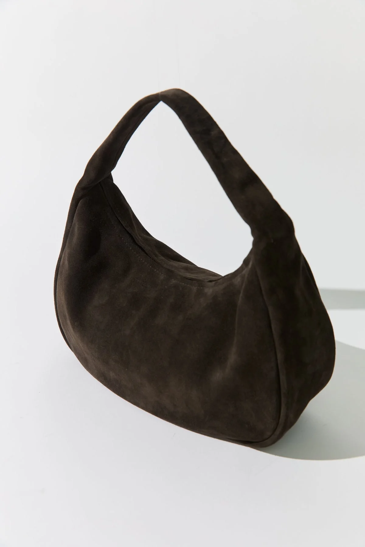 Suede Large Bon Bon Bag - Coffee - 1