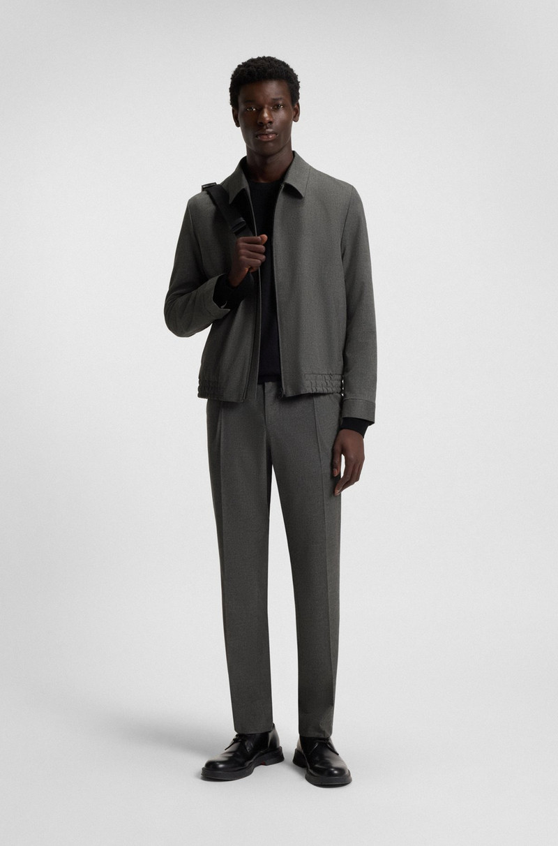 HUGO SLIM-FIT JACKET IN MELANGE STRETCH JERSEY outlook