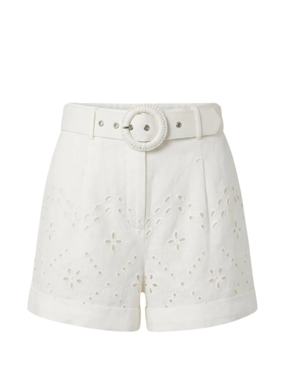 Kota broderie-anglaise belted shorts - 1