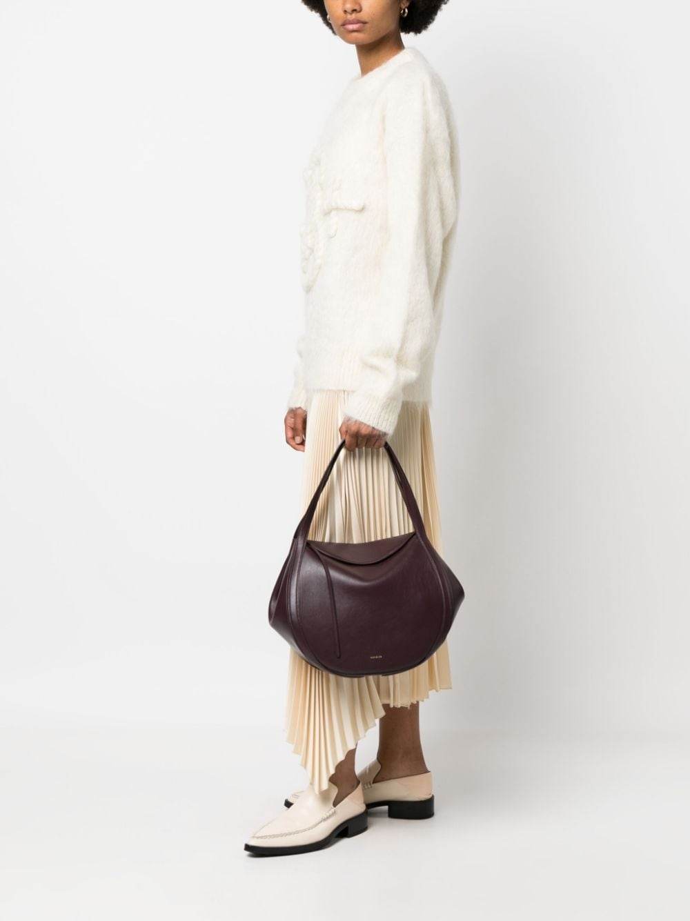 medium Lin leather tote bag - 2