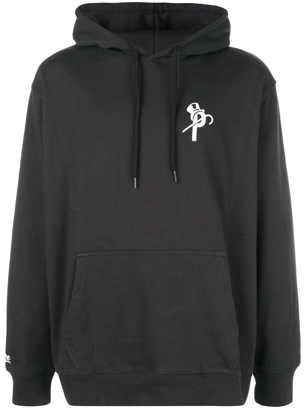 chest logo print hoodie - 1