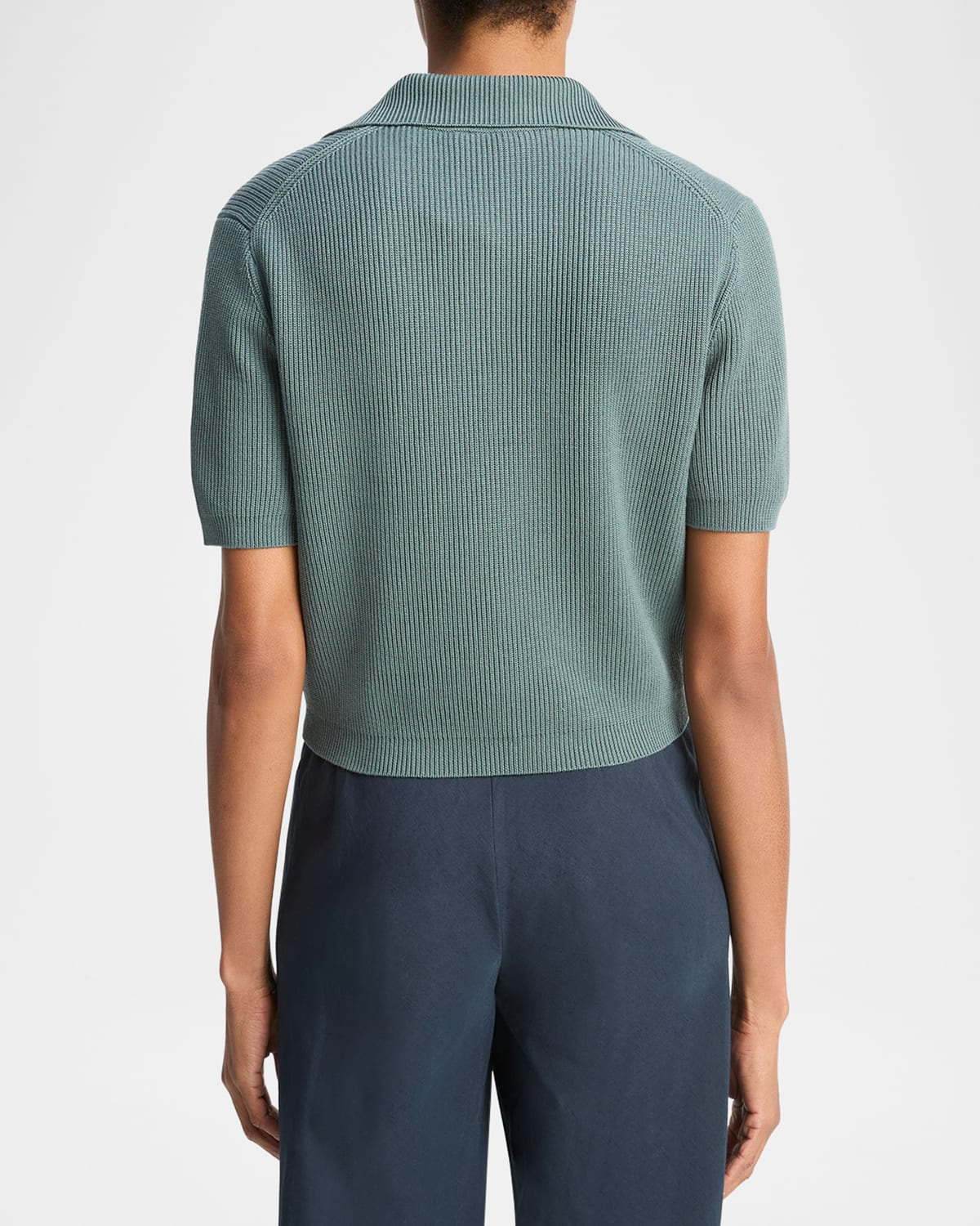 Ribbed Polo Top - 2