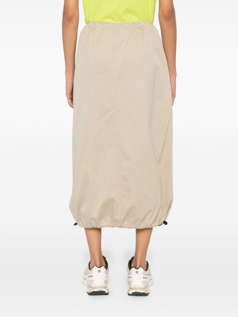 single stitch-logo midi skirt - 4