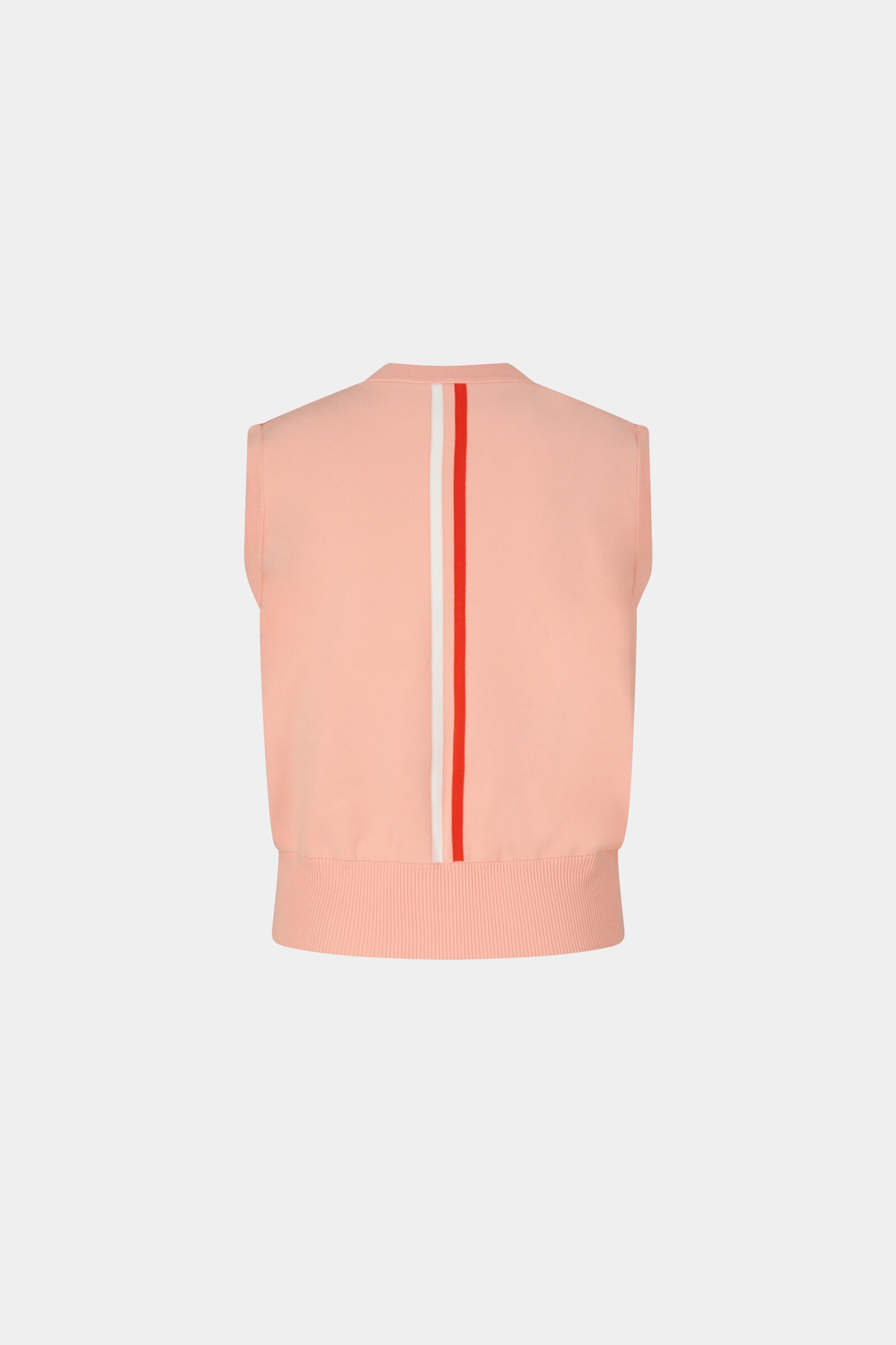 Allisa Hybrid knitted vest in Apricot - 7