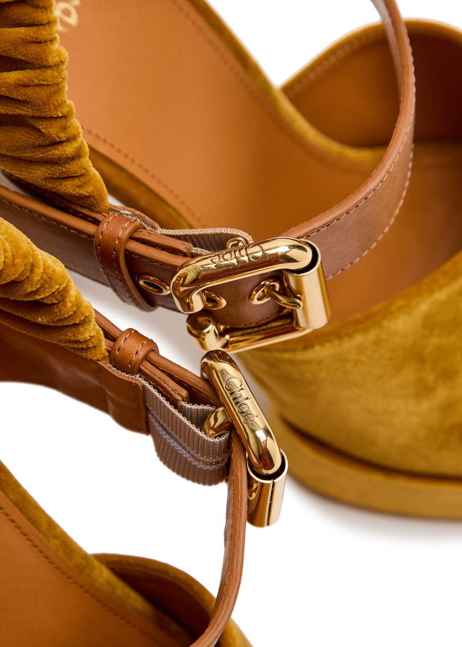 Chloe Aria Suede Platform Sandals - 4