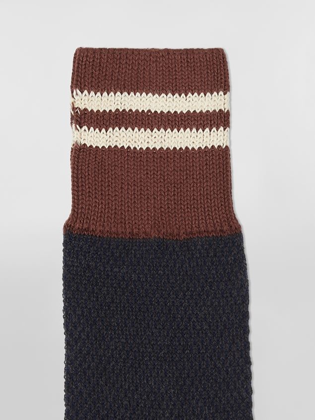 BLUE COTTON AND NYLON SOCK - 3