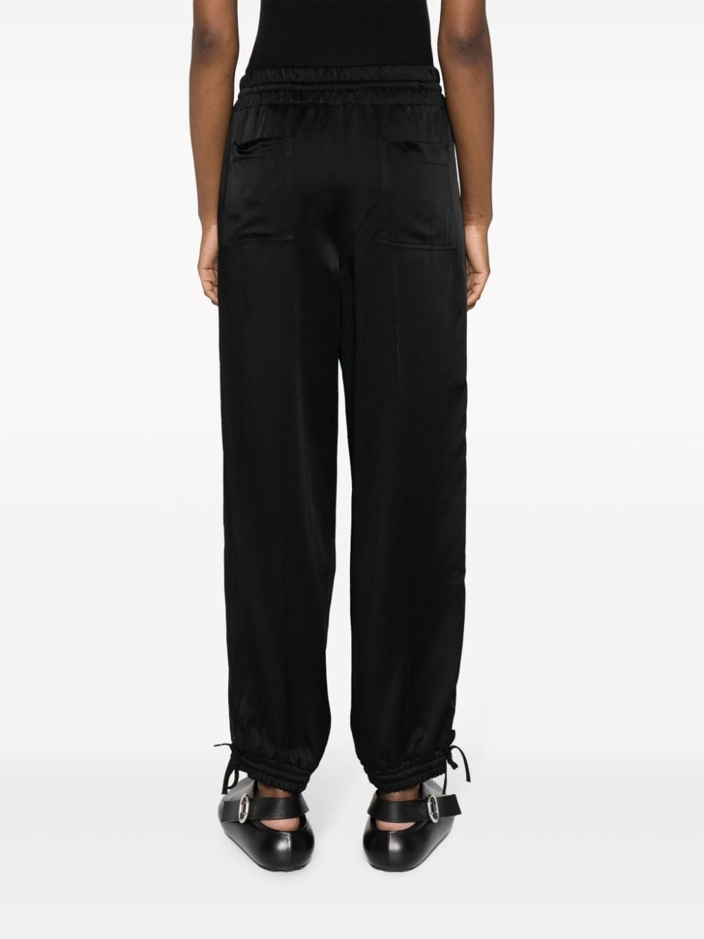 tapered-leg drawstring trousers - 4
