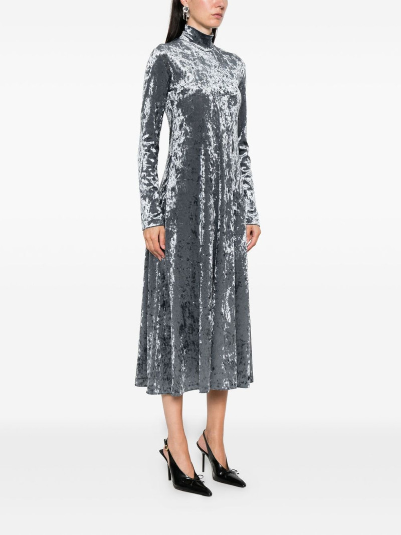 velvet high-neck dress 3