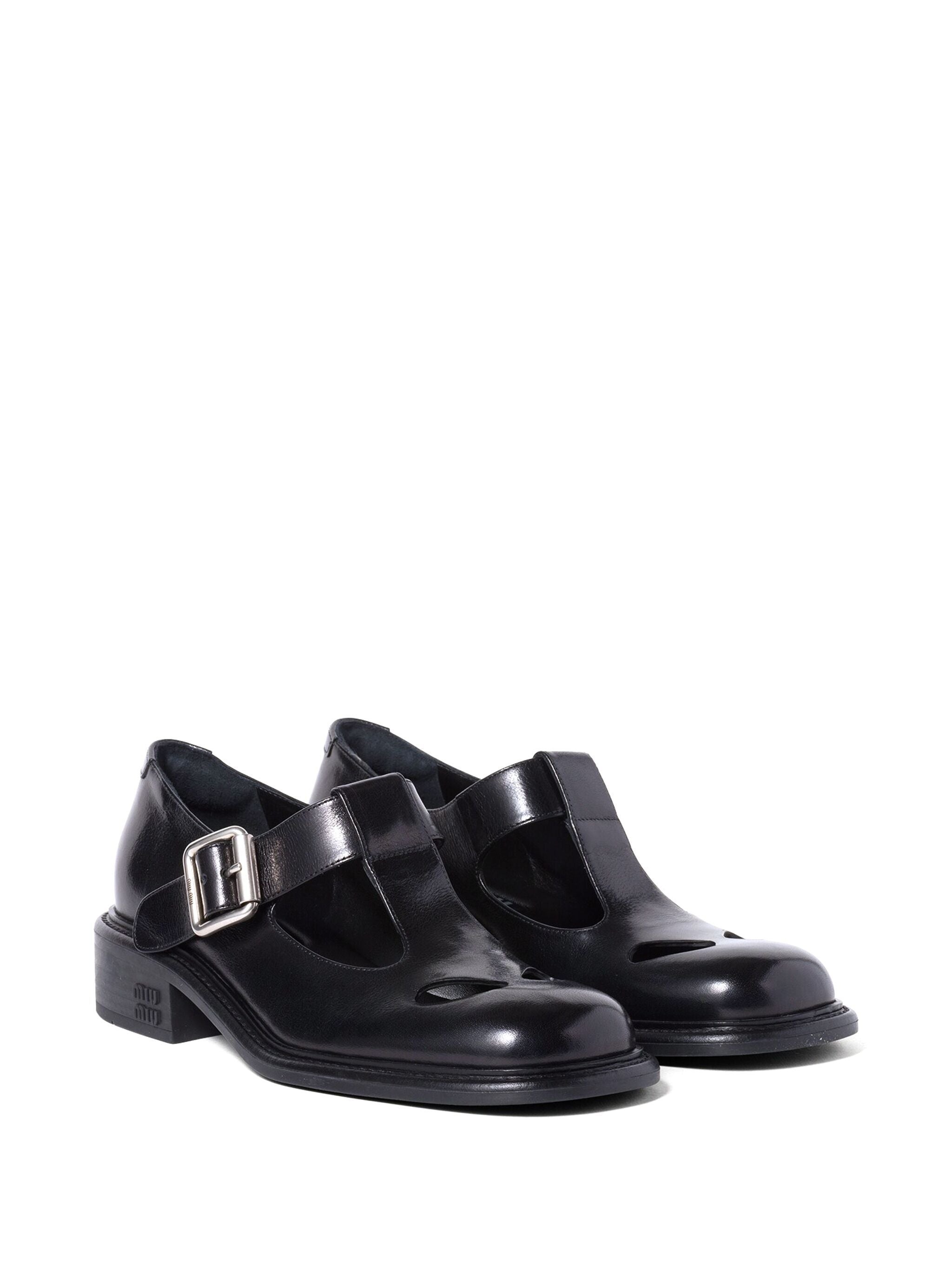 30mm Leather T-bar Shoes - 4