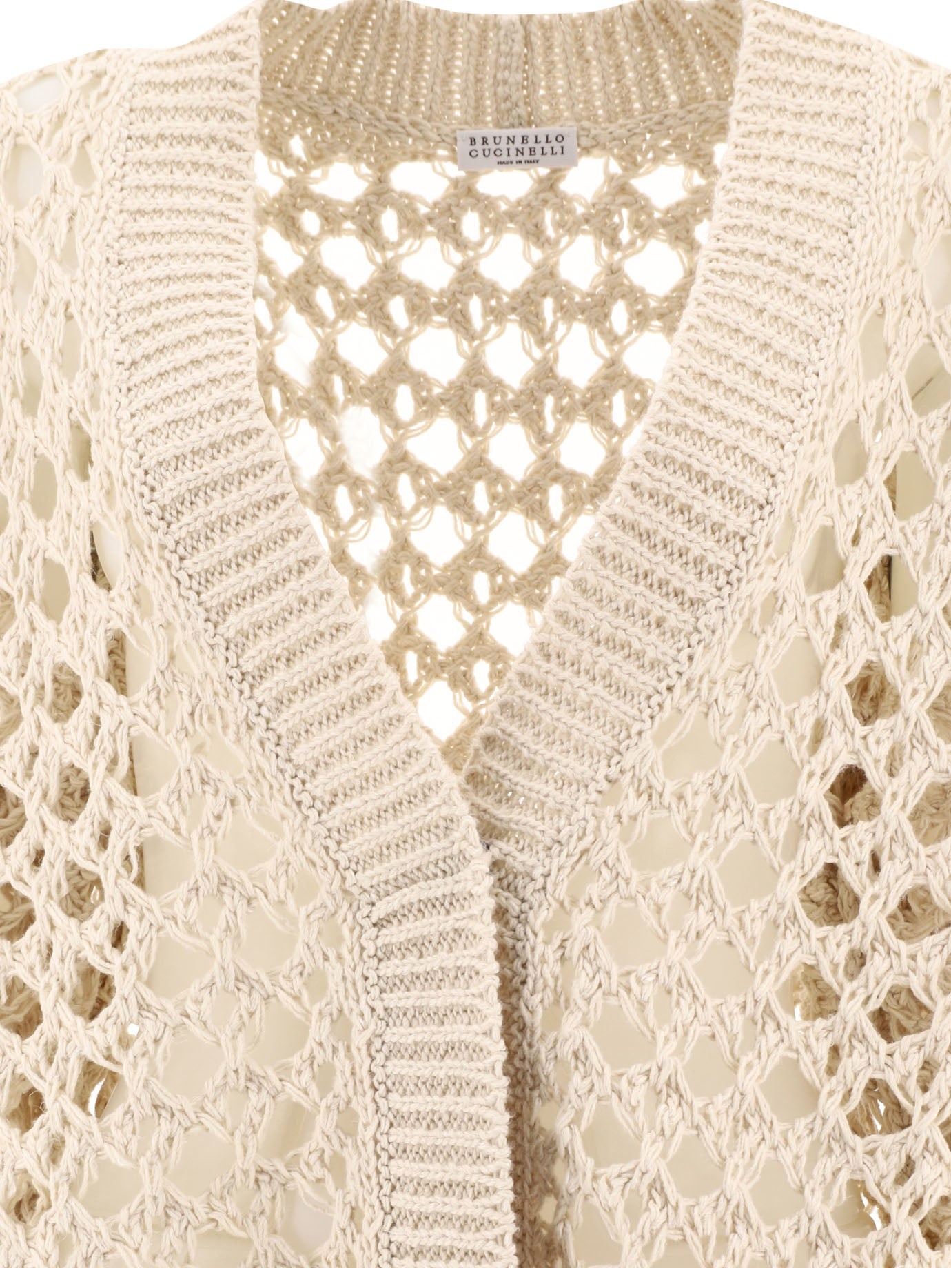 Brunello Cucinelli Juta And Cotton Mesh Cardigan - 3