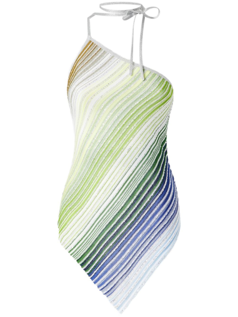 striped halterneck top - 1