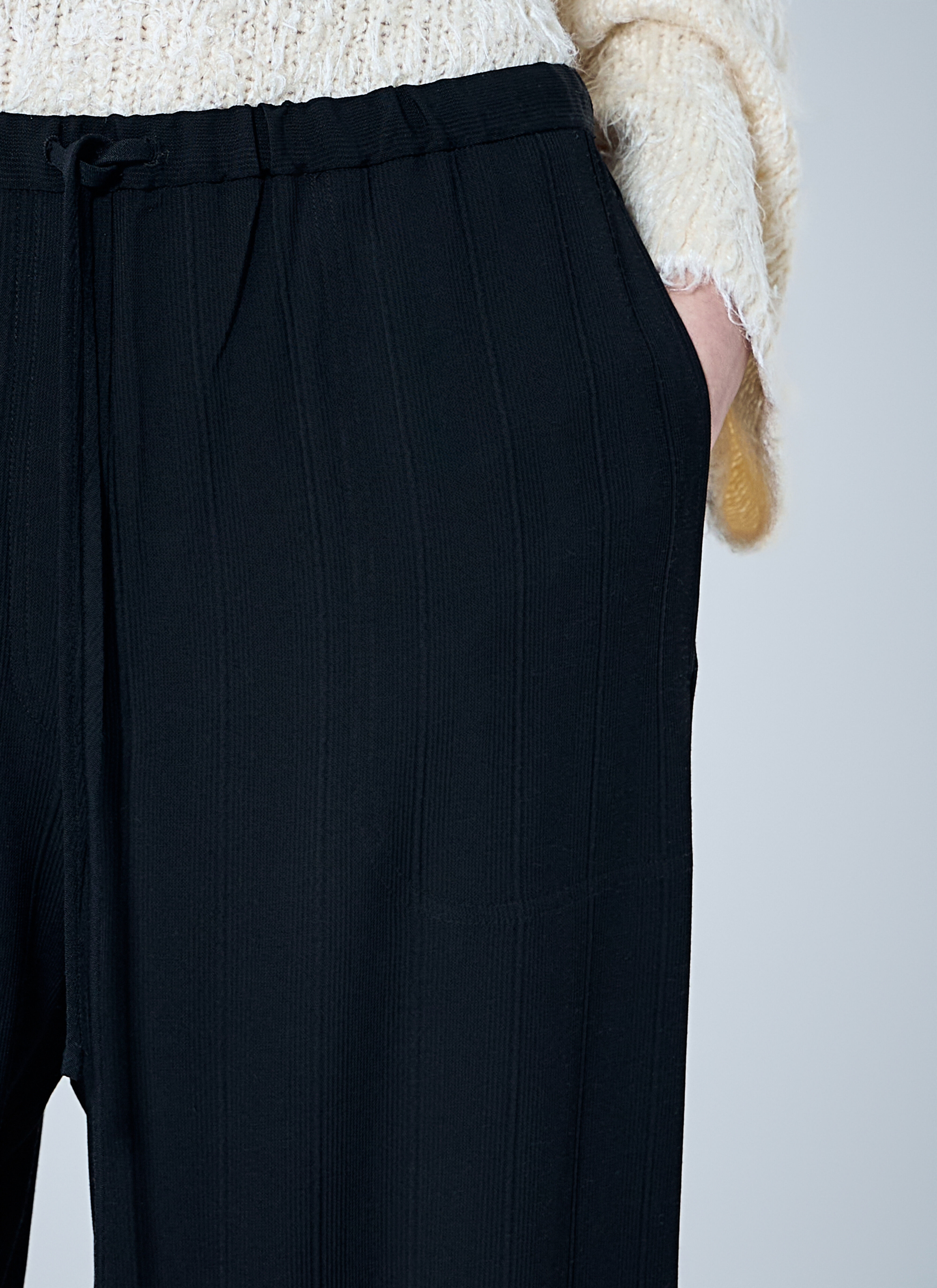 Woven Drawstring Pants - 5