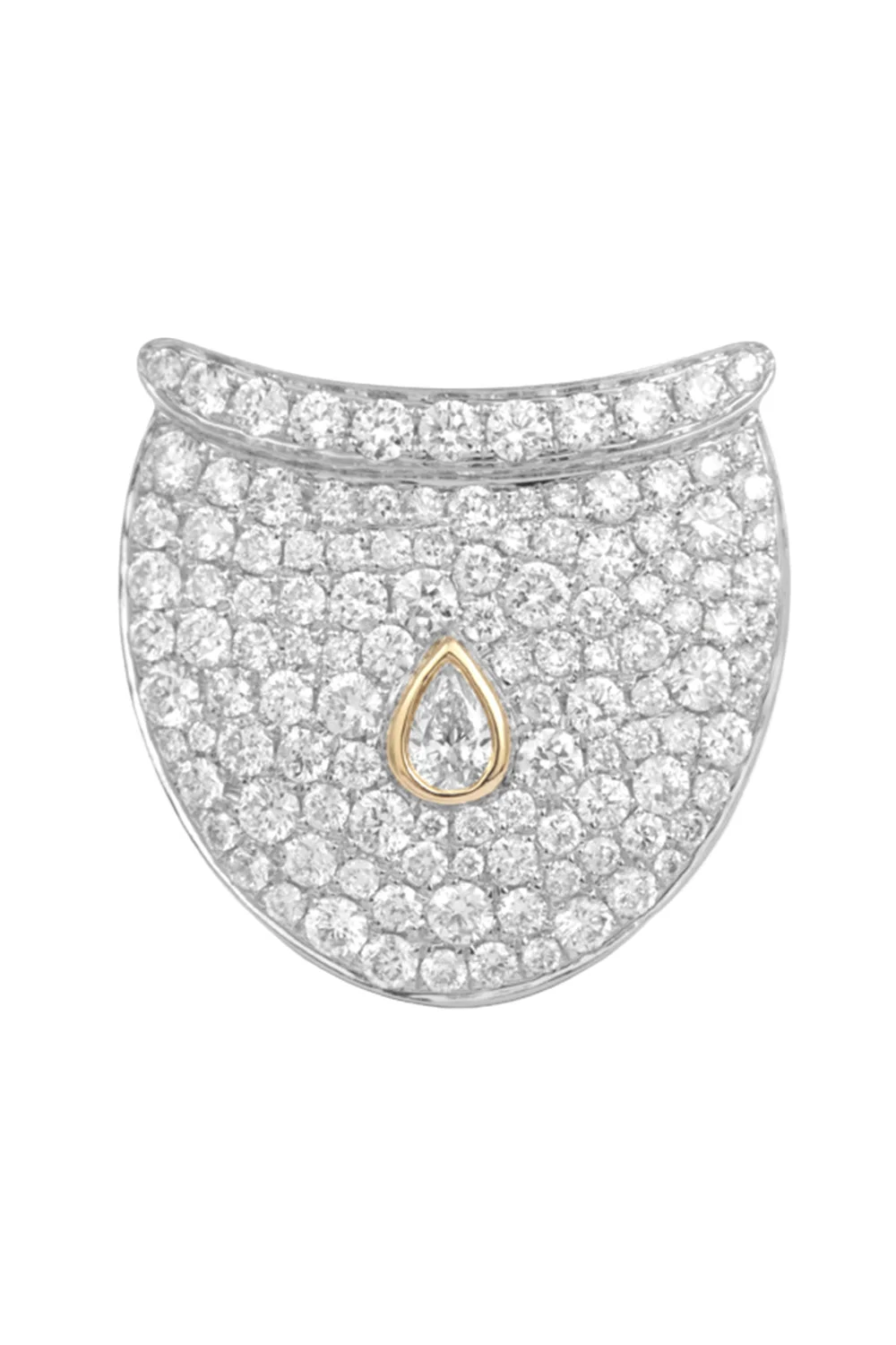 Diamond Full Pave Dune Earring - 1