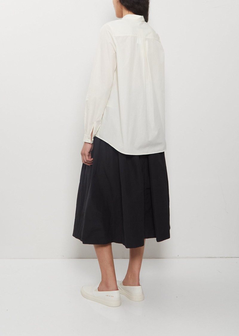 apuntob Mini Collar Cotton Shirt — Meringue outlook
