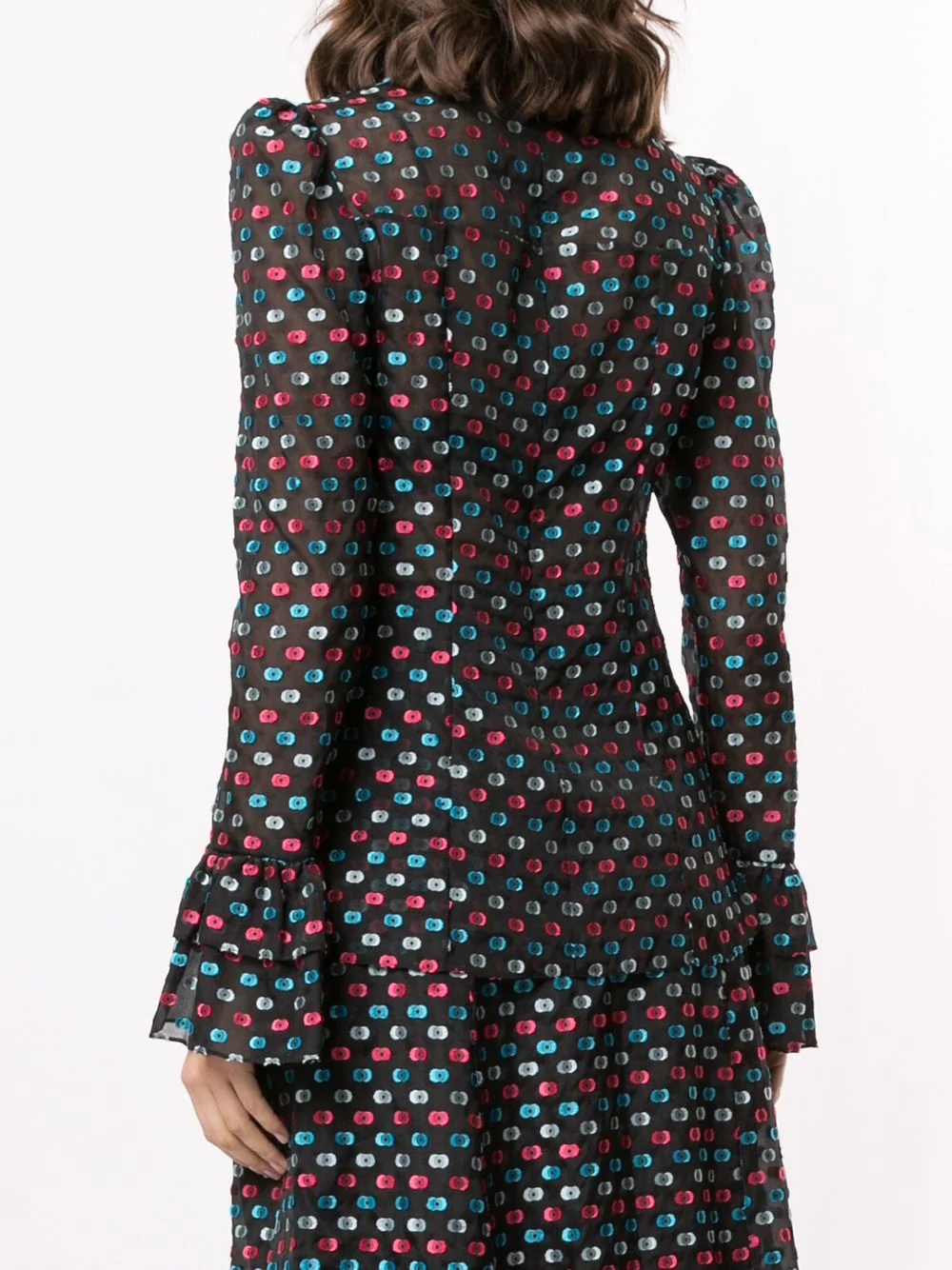 polka dot ruffed blouse  - 4