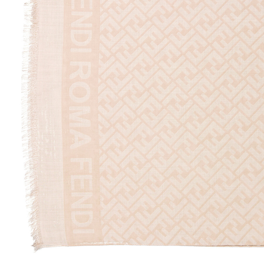 Fendi Jacquard FF Logo Fringed Scarf - 6
