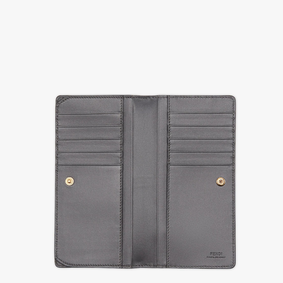 Fendi O’Lock continental wallet with flap and zipper on the back. Features a bill compartment, ten c - 3