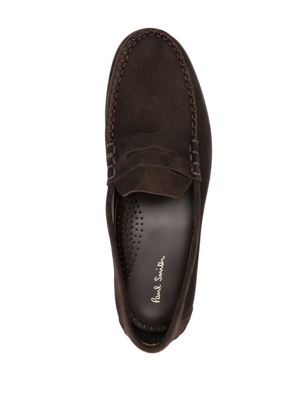penny-slot suede loafers - 4