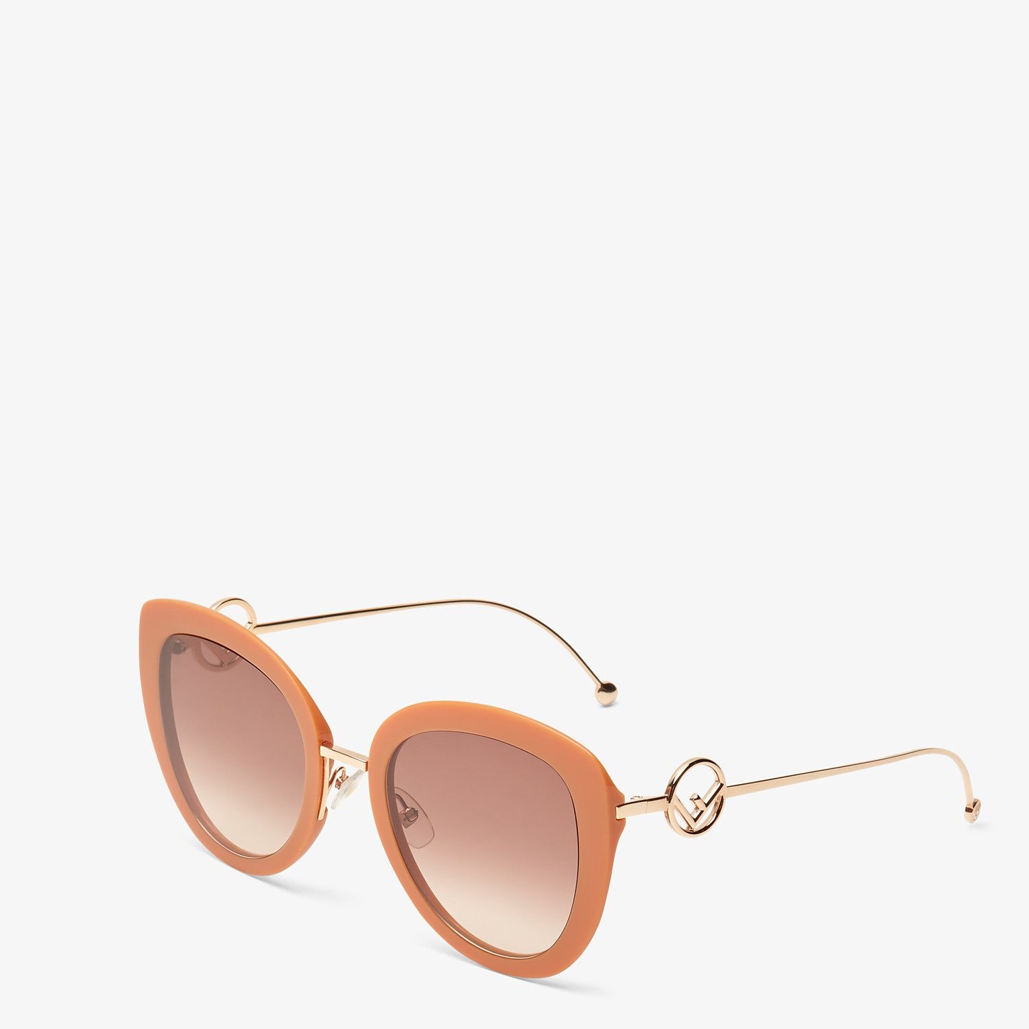 Orange acetate and metal sunglasses - 2