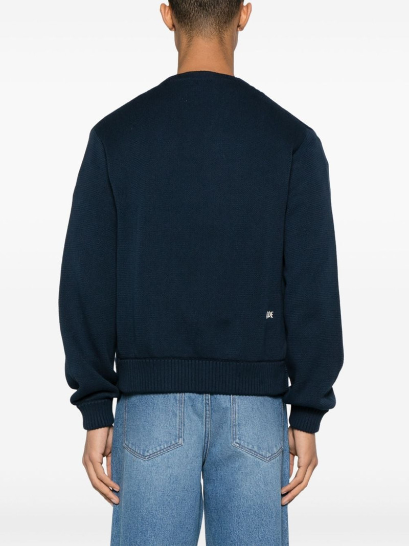 brooche-embellished double-breasted cardigan 4