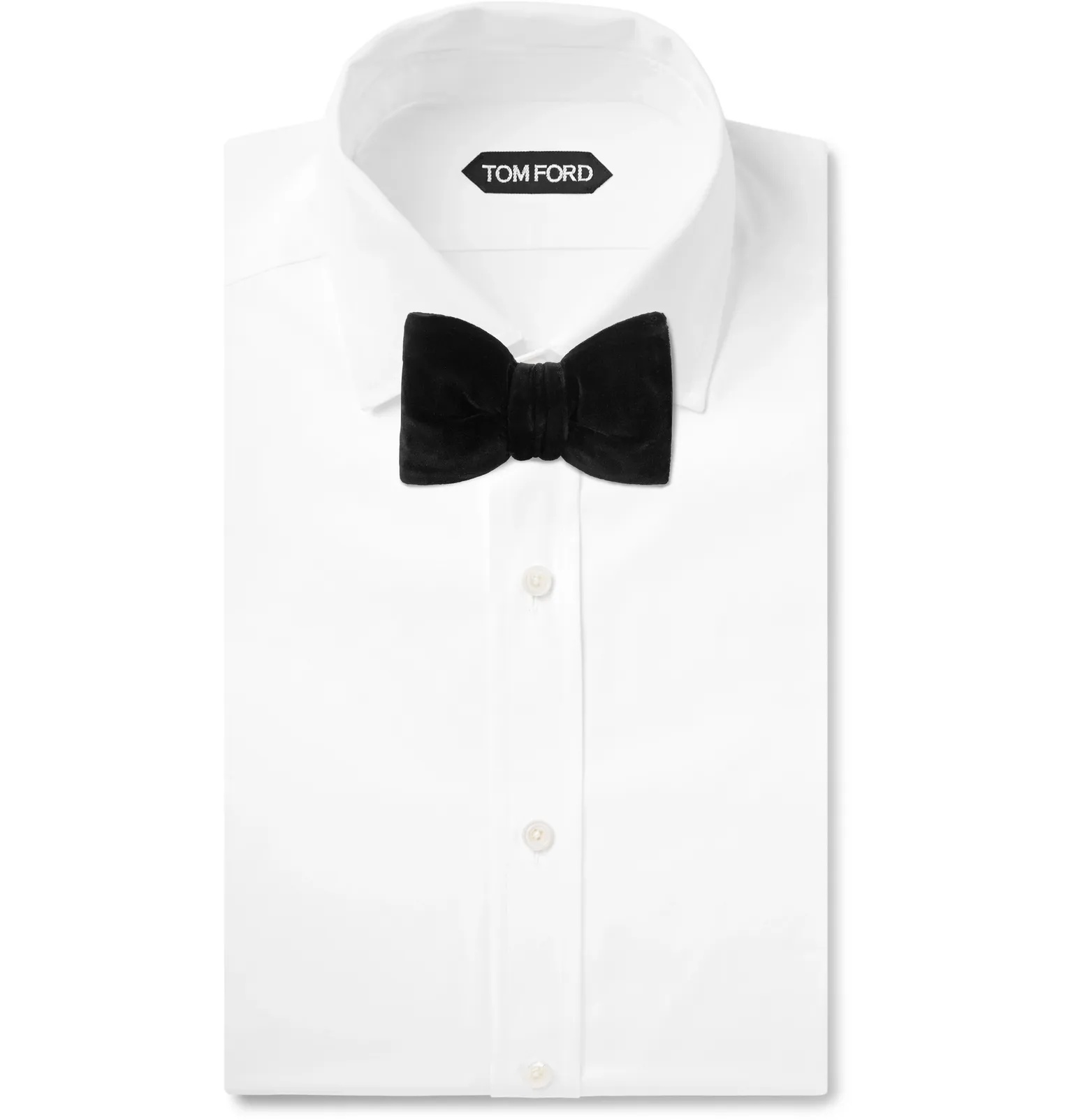 Pre-Tied Cotton-Velvet Bow Tie - 2