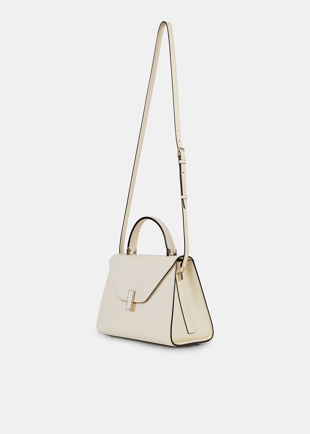 White Medium Grained Leather Iside Bag - 2