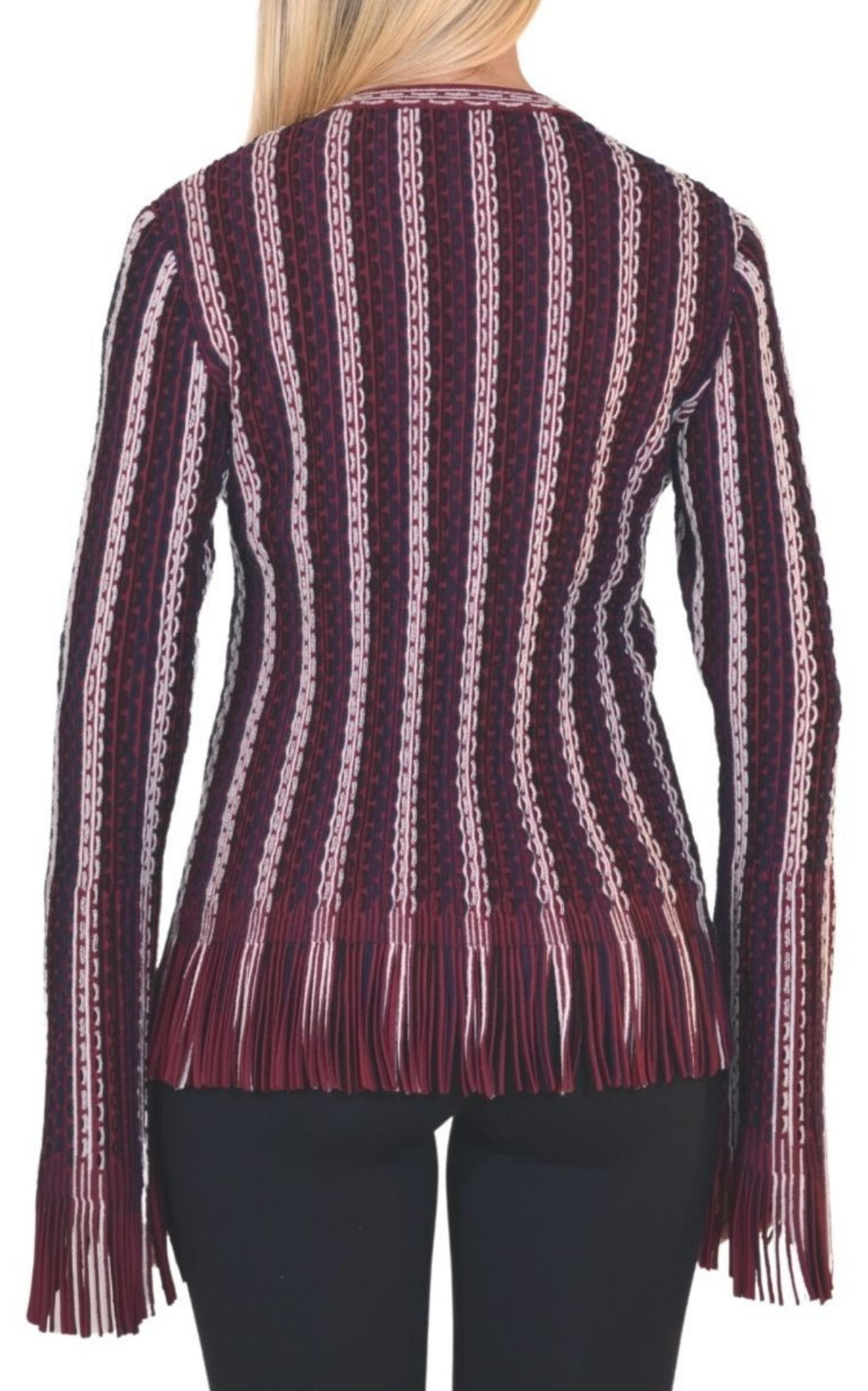 Seamed Knit Moto Fringe Jacket - 3