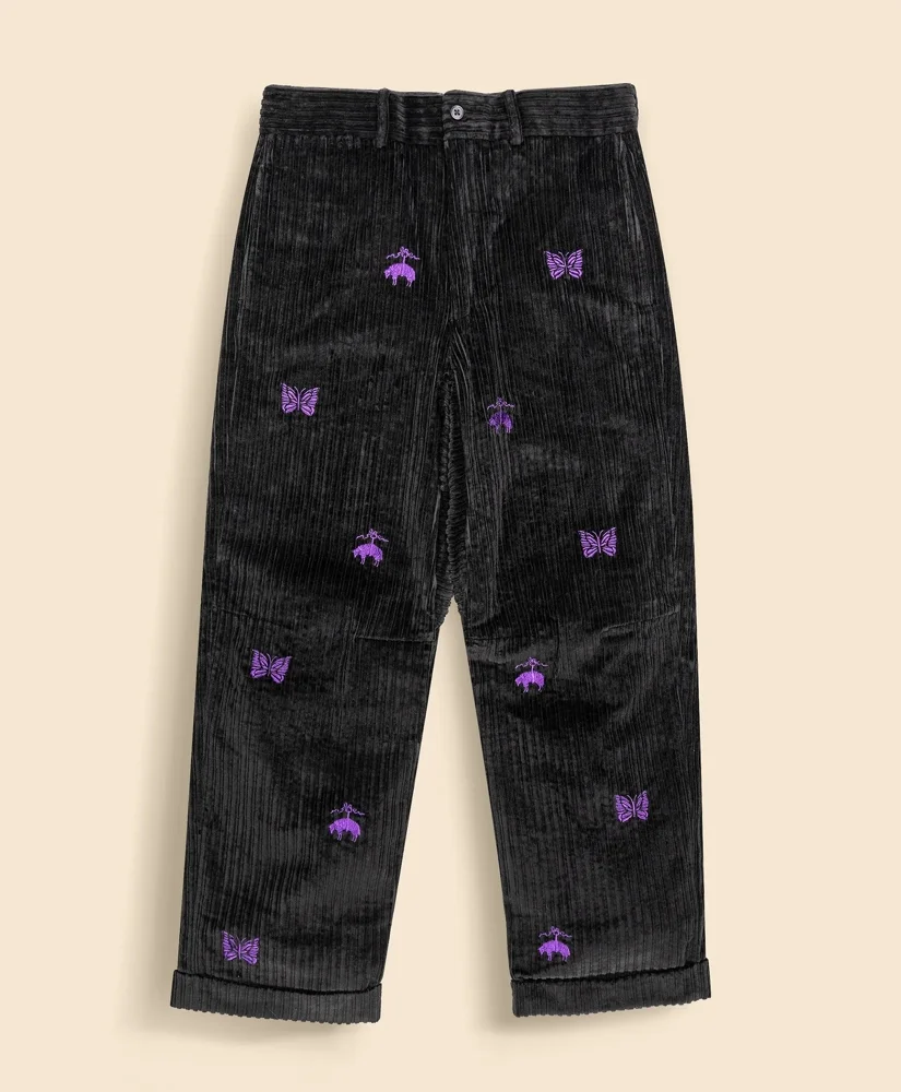 Brooks Brothers x NEEDLES Cotton Corduroy GF Papillon Wide Trousers - 1
