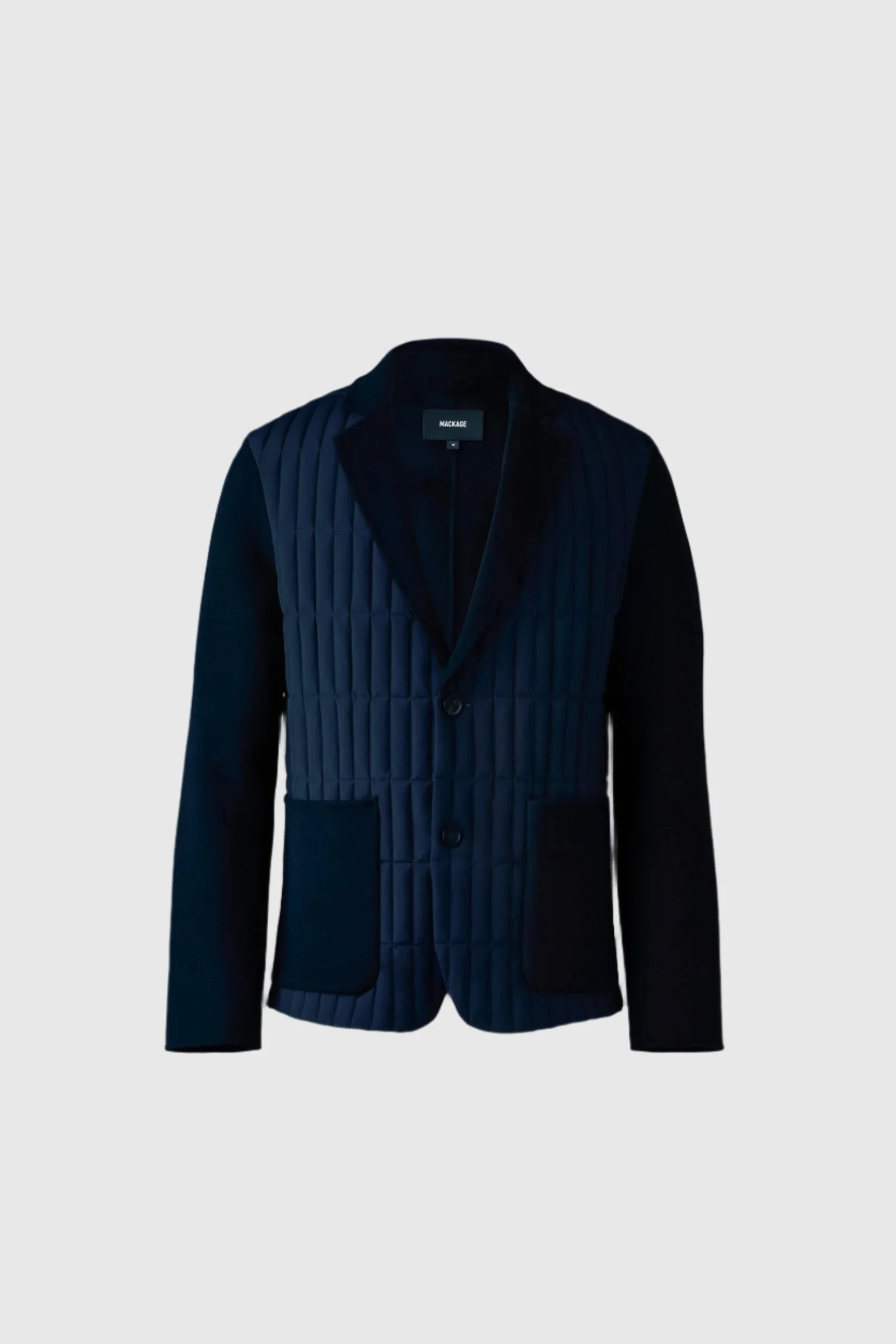 JOHN Mixed-media vertical quilt blazer - 1