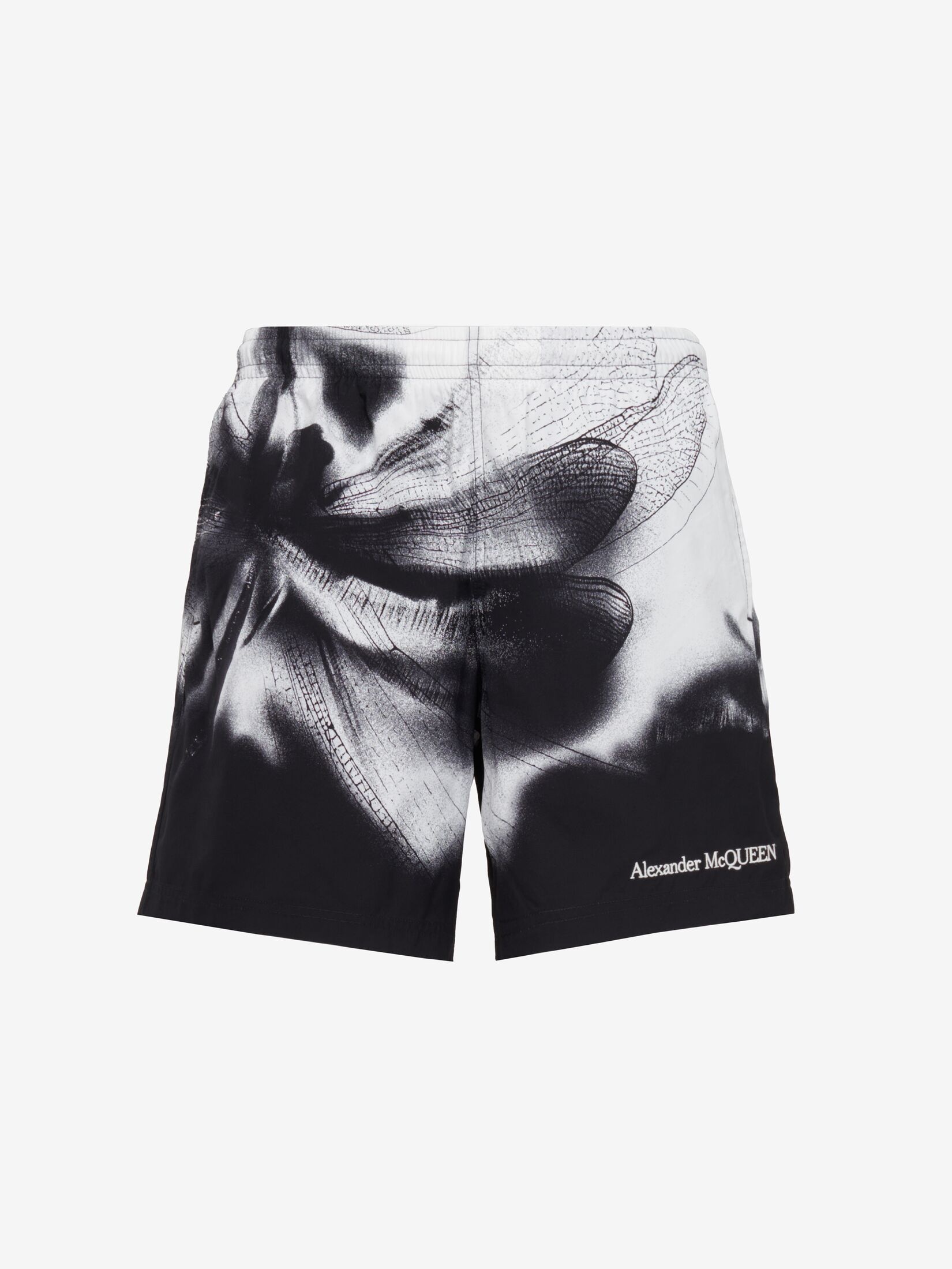 Men's Dragonfly Shadow Swim Shorts in Black/white - 1
