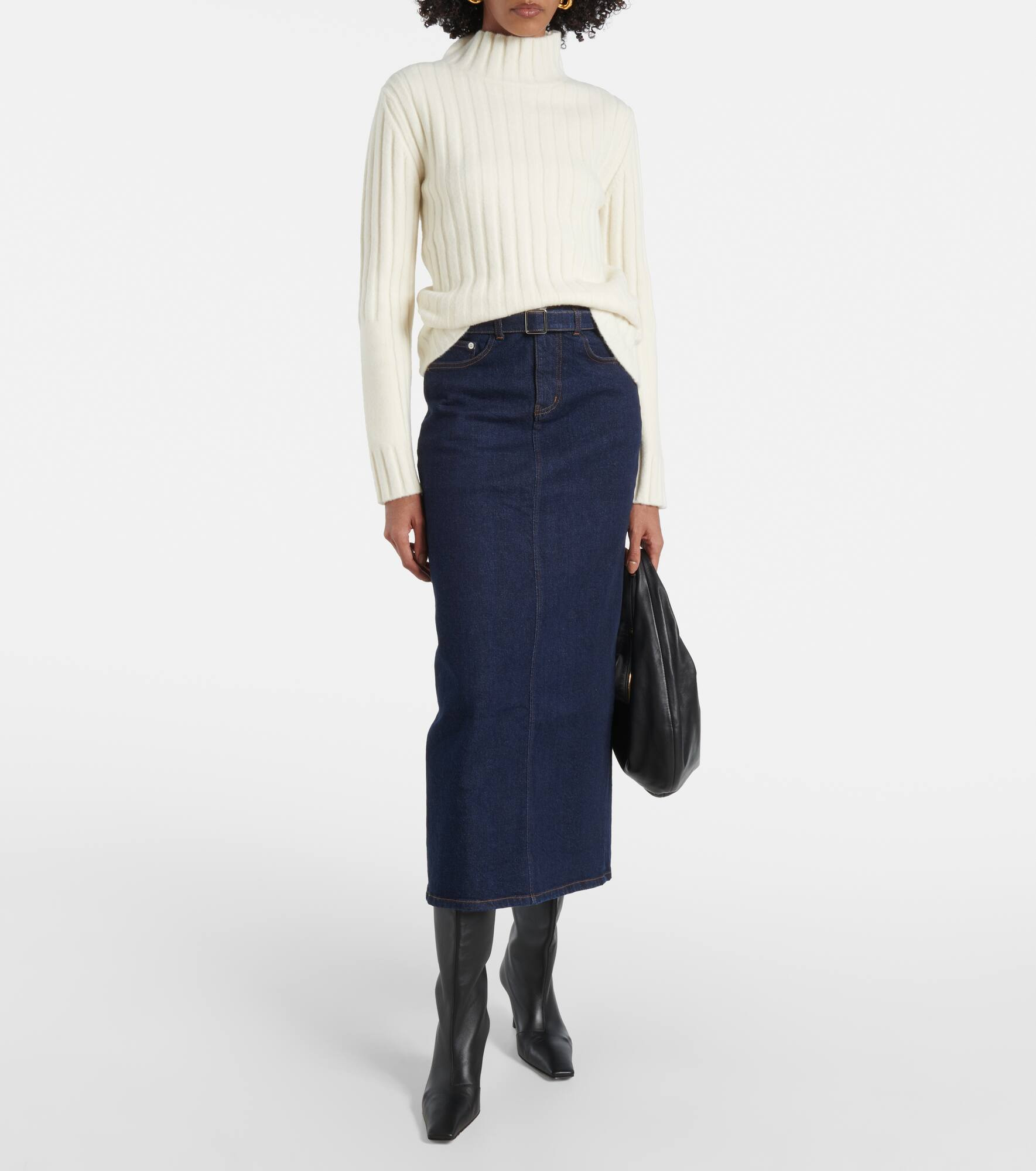 Calder denim midi skirt - 2