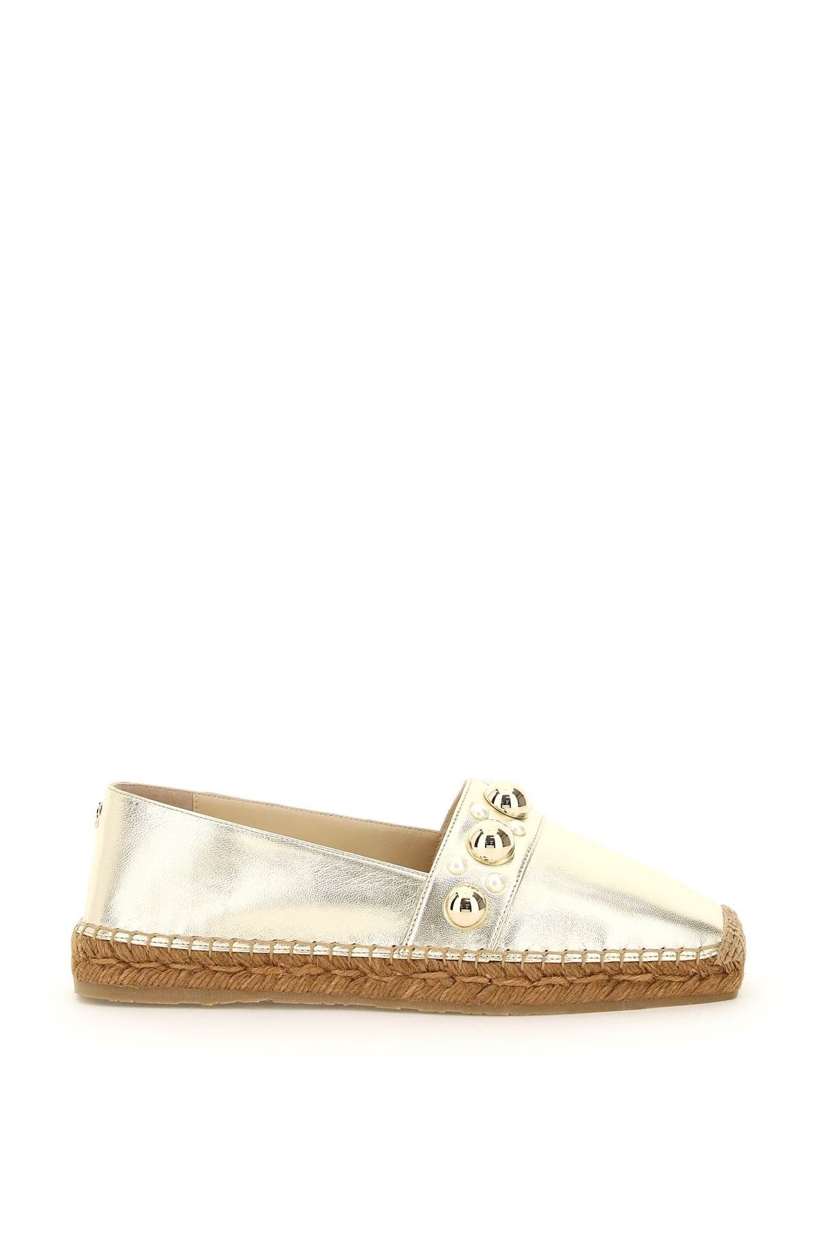 METALLIC LEATHER DRU FLAT ESPADRILLAS - 1