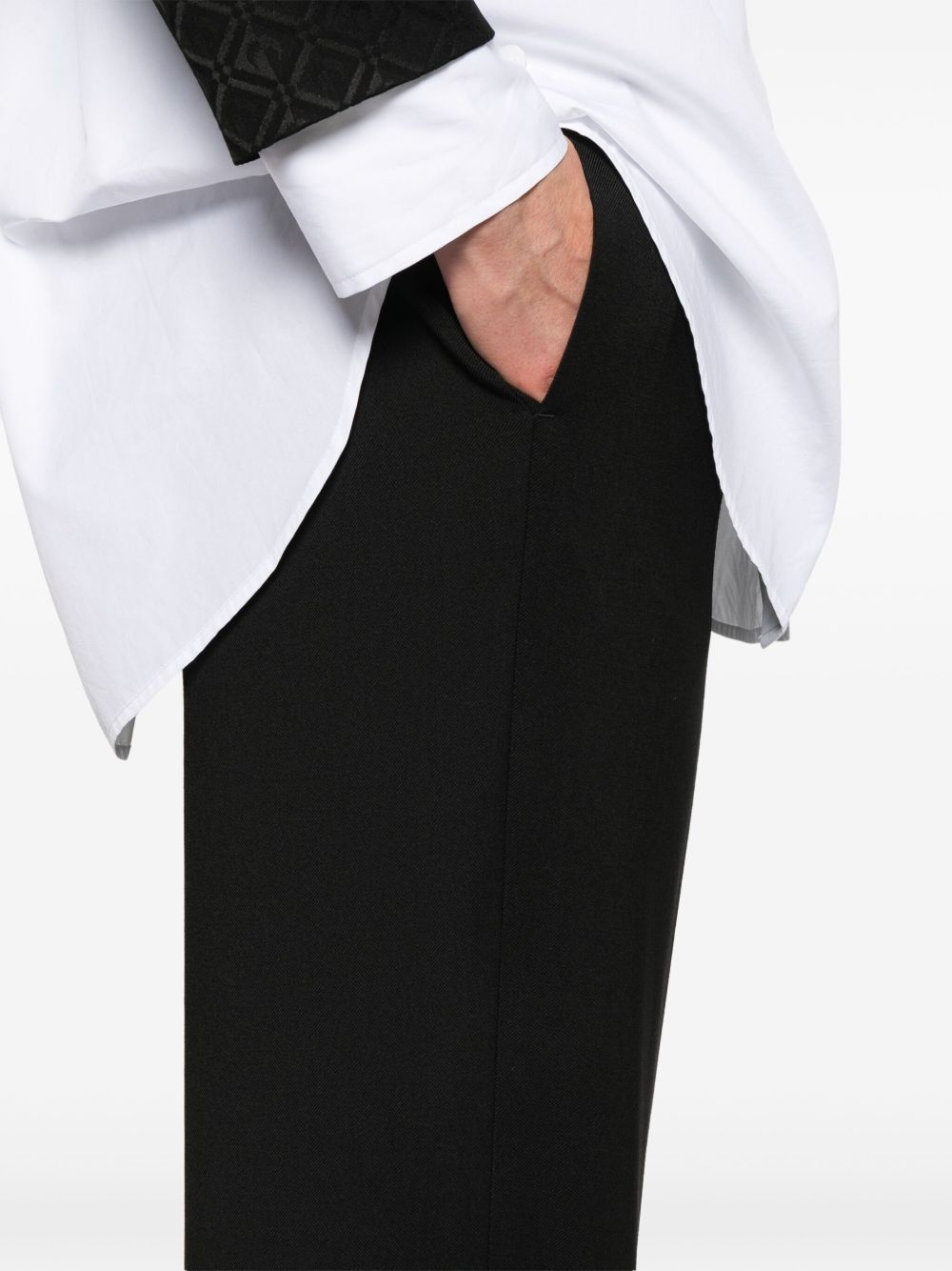 pleated twill trousers - 5