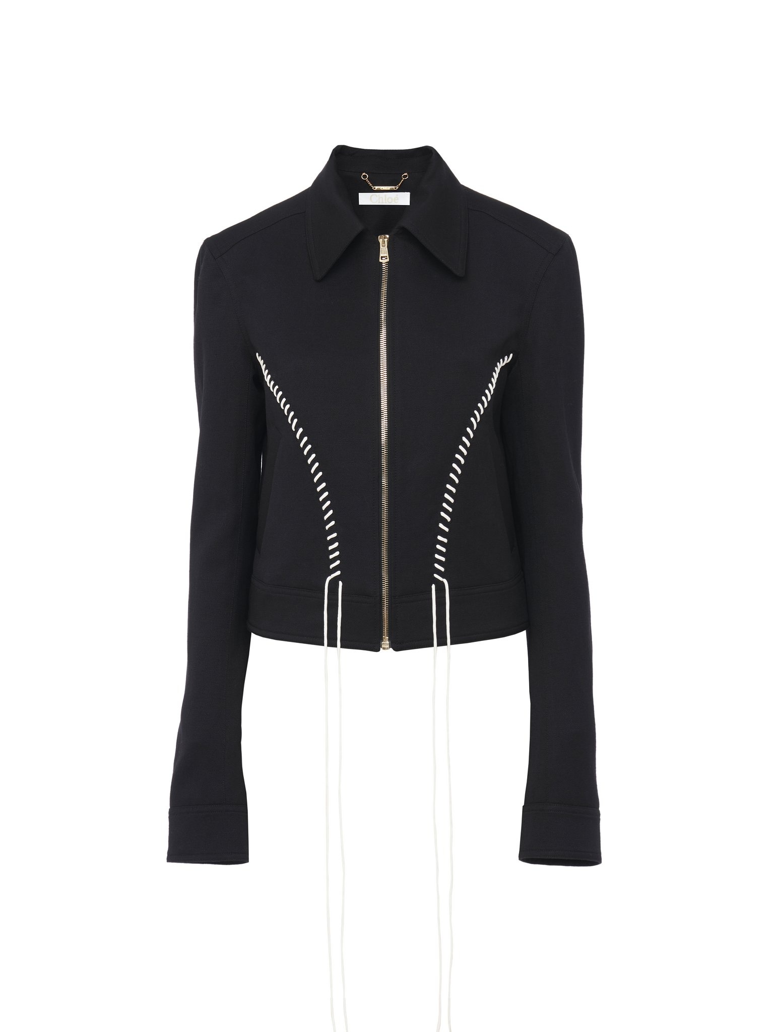 CROPPED ZIPPED JACKET - 1