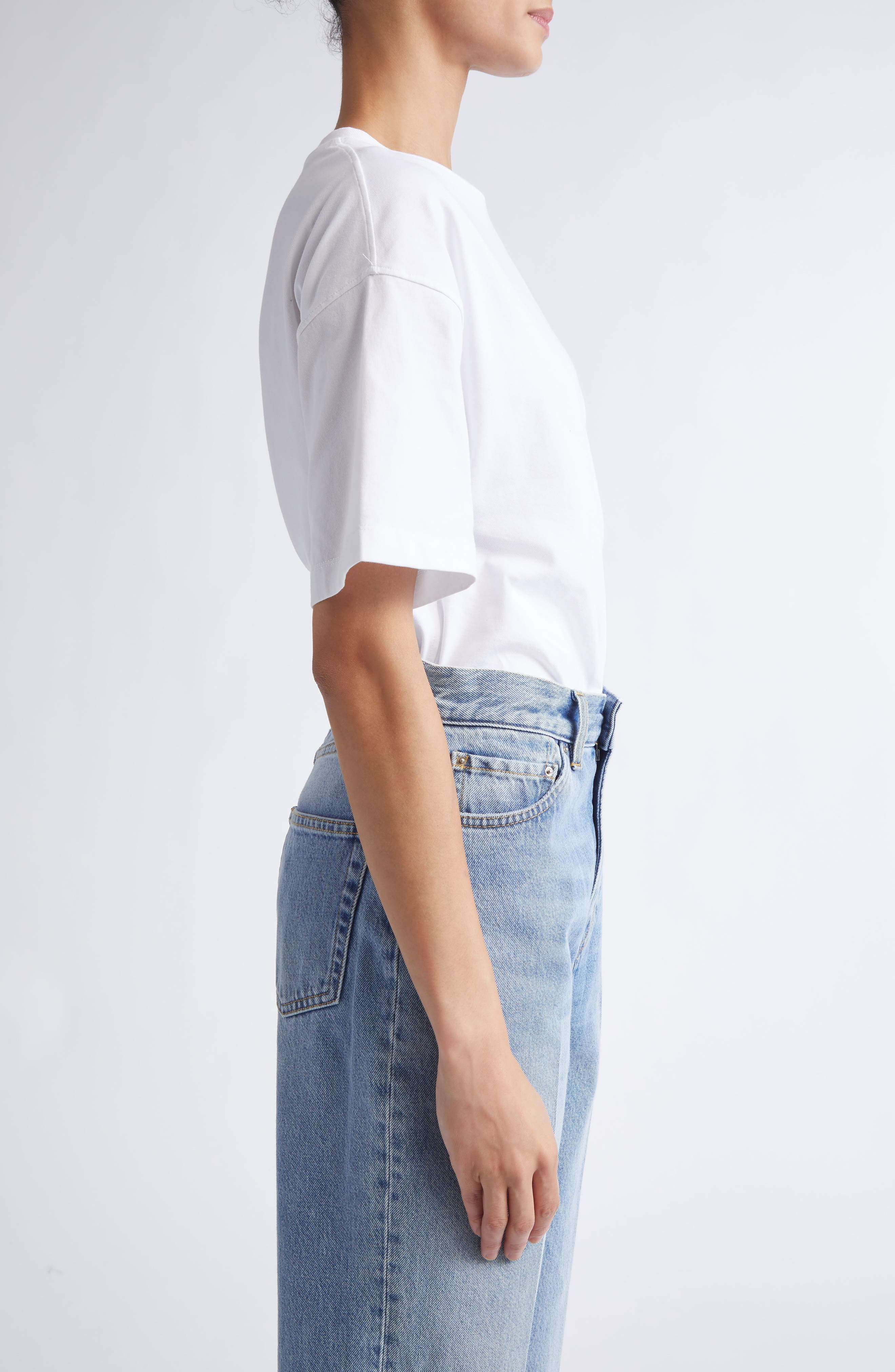 TOTEME Twisted Organic Cotton T-Shirt in Off White at Nordstrom - 4